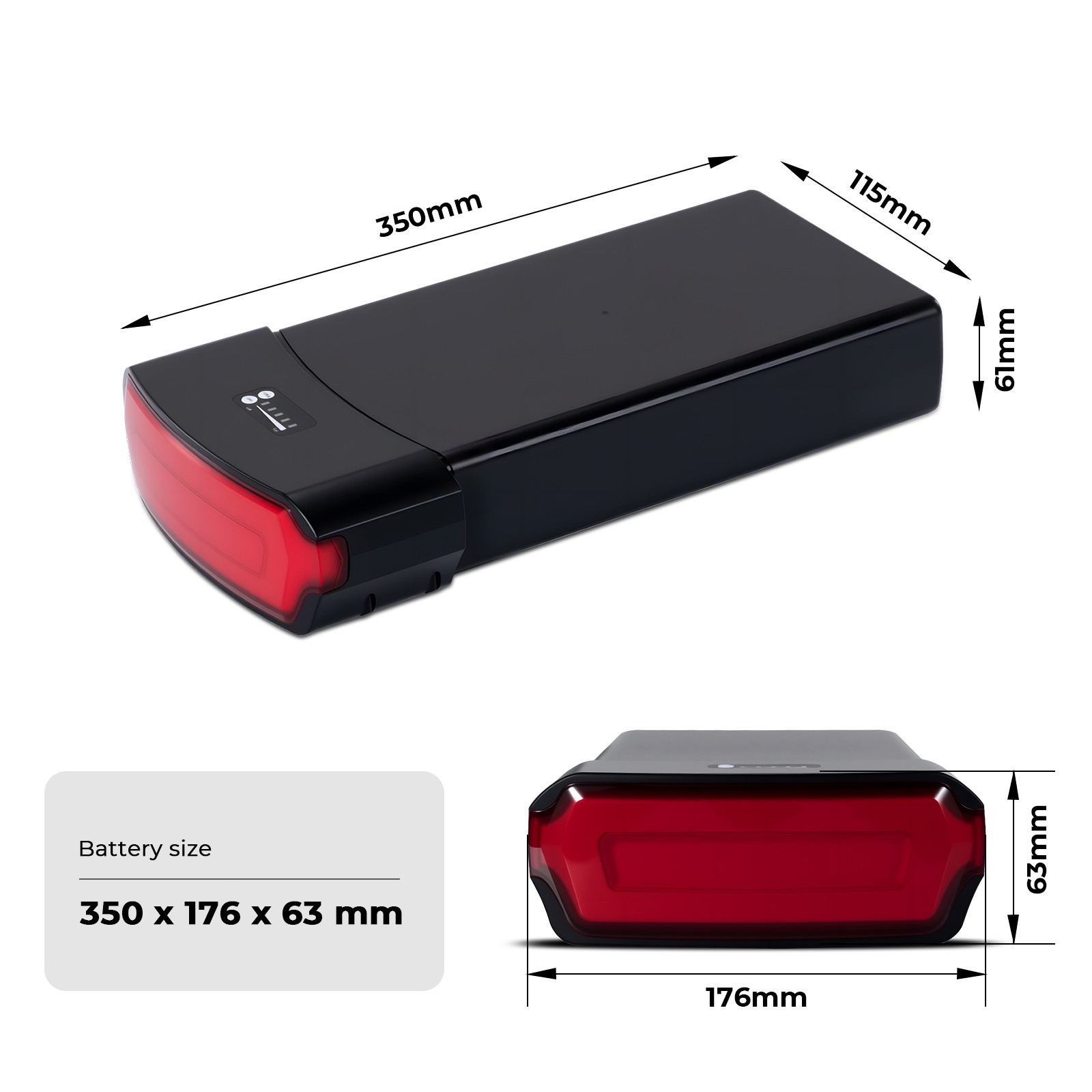 Pedego Spare Battery 52V17.5Ah Boomerang Latch Interceptor Electric Bike Battery