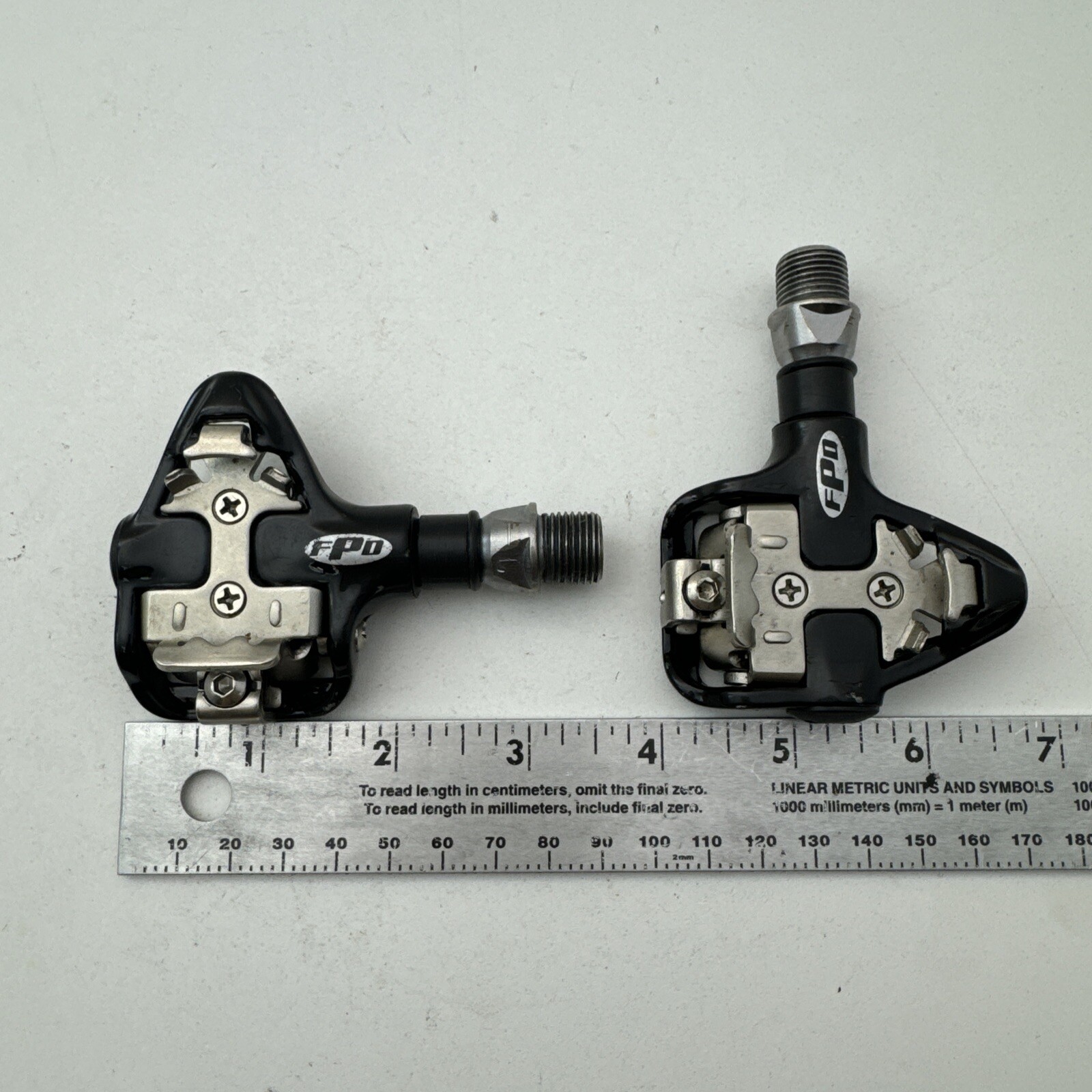 Vintage FPD Clipless Pedals Single Side 9/16 in Black Mountain Bike MTB A06