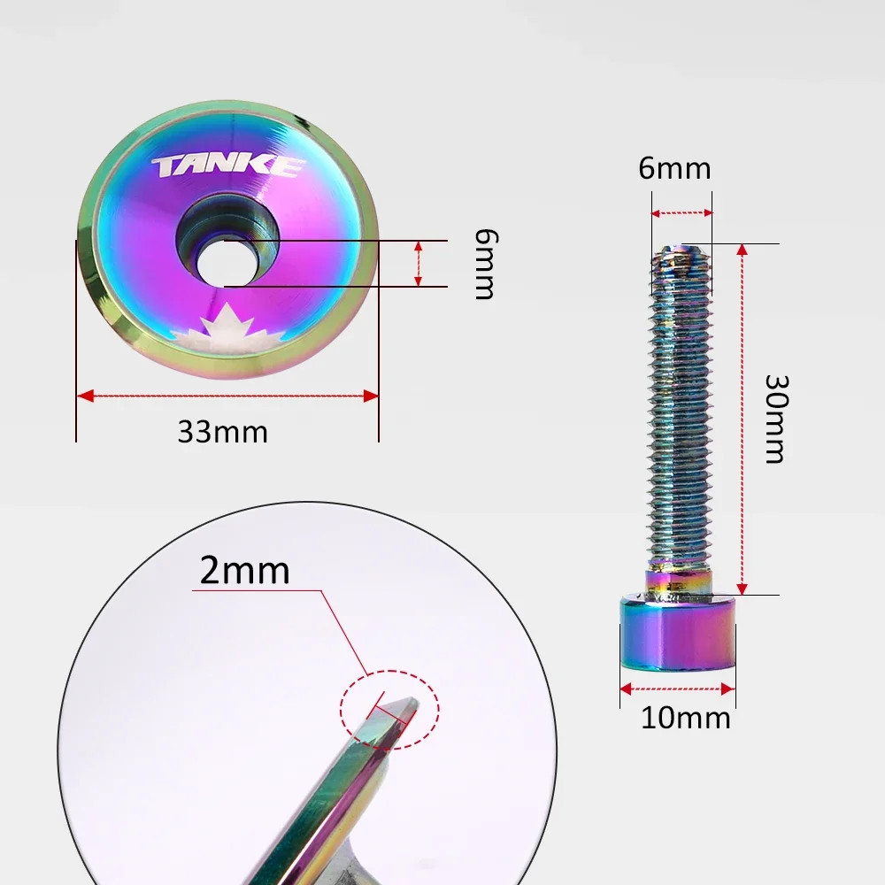 Bike Stem Cover Aluminium Alloy Stem Top Cap Only 5.2G Ultra Light Headset Cover