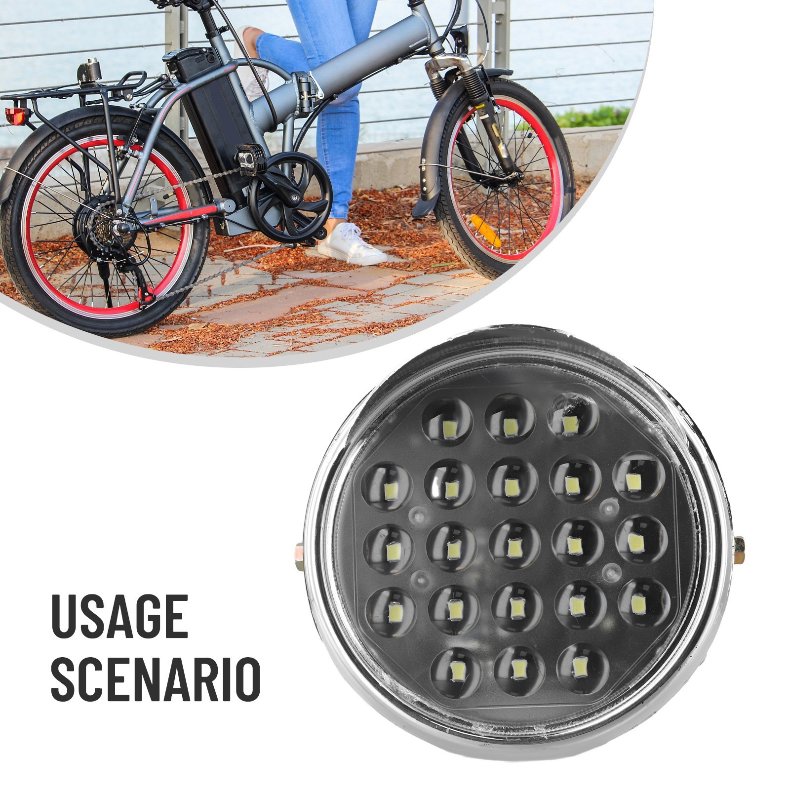 Modern and Sleek Design 12v80V 81216 Beads Tricycle Motorcycle LED Headlight