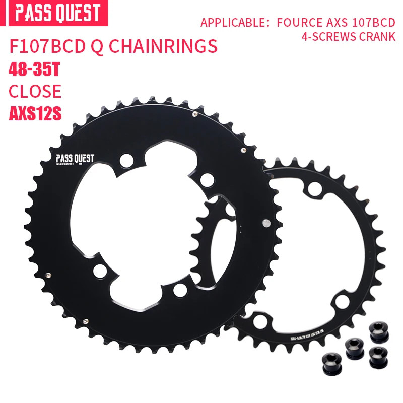 12 Speed Chainring for Sram 107 Bcd Crankset Double Chainwheels 50-37T 52-39T