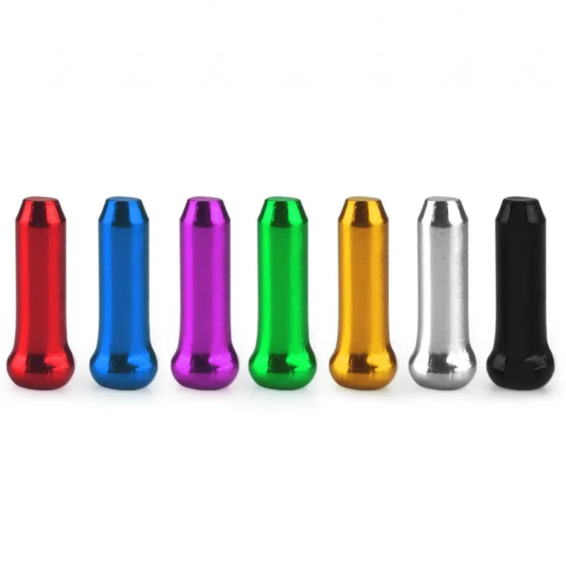 50pcs Bike Cable End Caps Crimps Brake Shift Wire Tips MTB Road Alloy Protectors