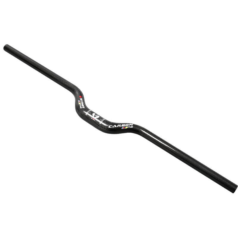 3K Full Carbon Handlebar 25.4/31.8mm Mountain Folding Bicycle Rise Bar 600-740mm