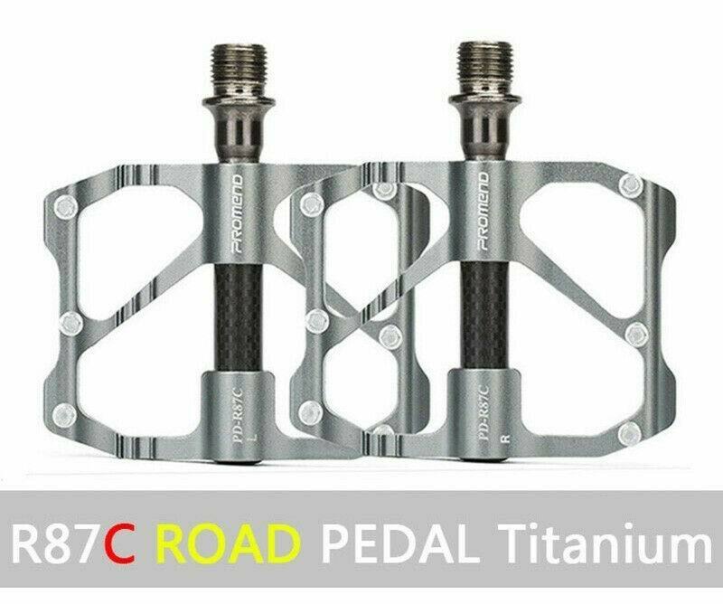 PROMEND 3 Bearings Bicycle Flat Pedal Carbon Tube Titanium MTB Road Bike Pedal