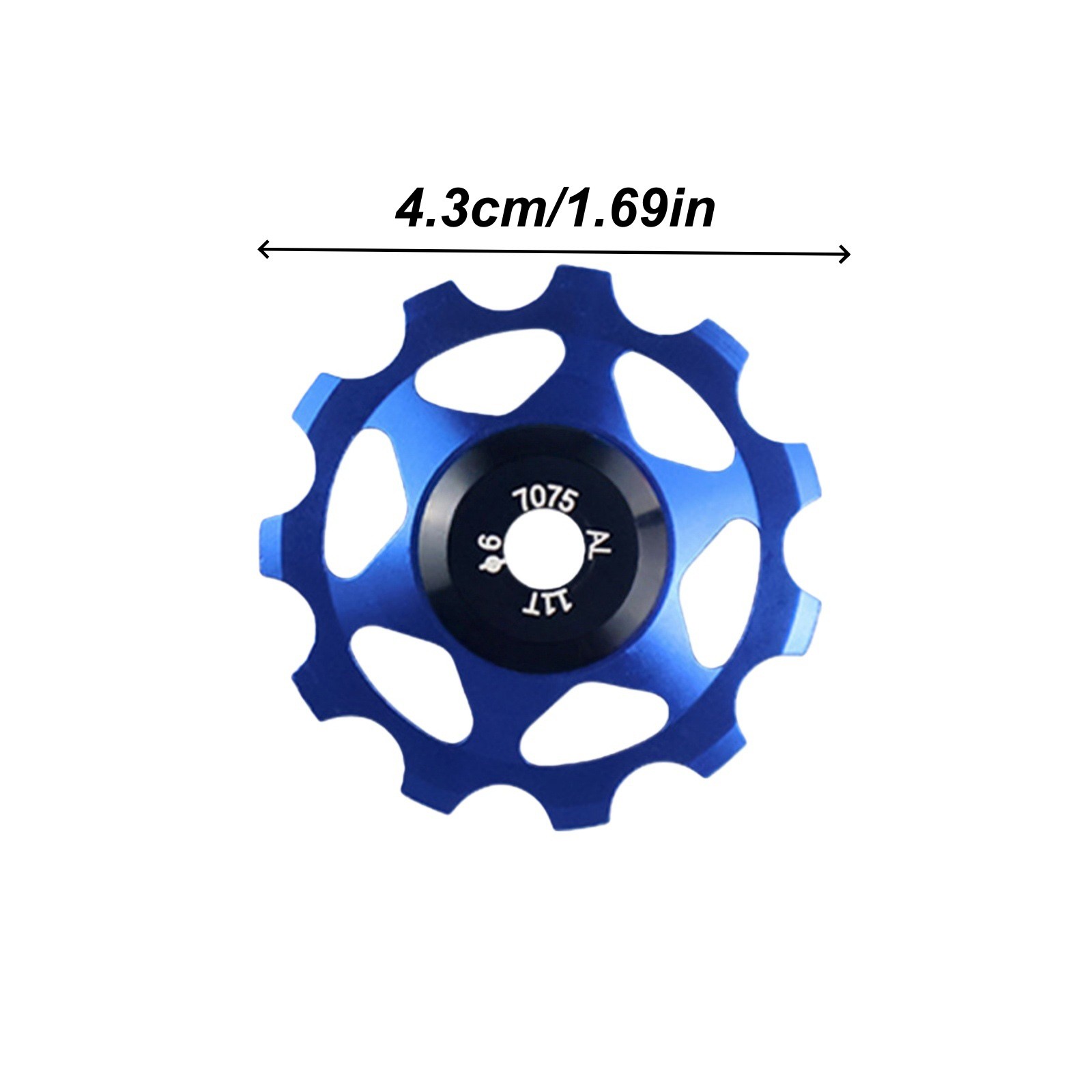2Pcs Blue Rear Derailleur Pulley Wheel Set 11T Ceramic Bearing Bicycle Parts