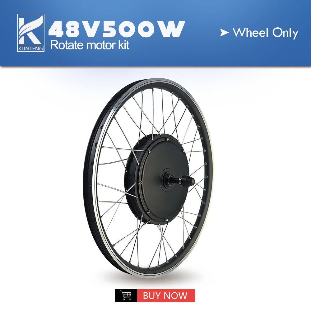 36V 48V 500W Rear Rotate Brushless Gearless Hub Motor for E-bike Conversion Kit