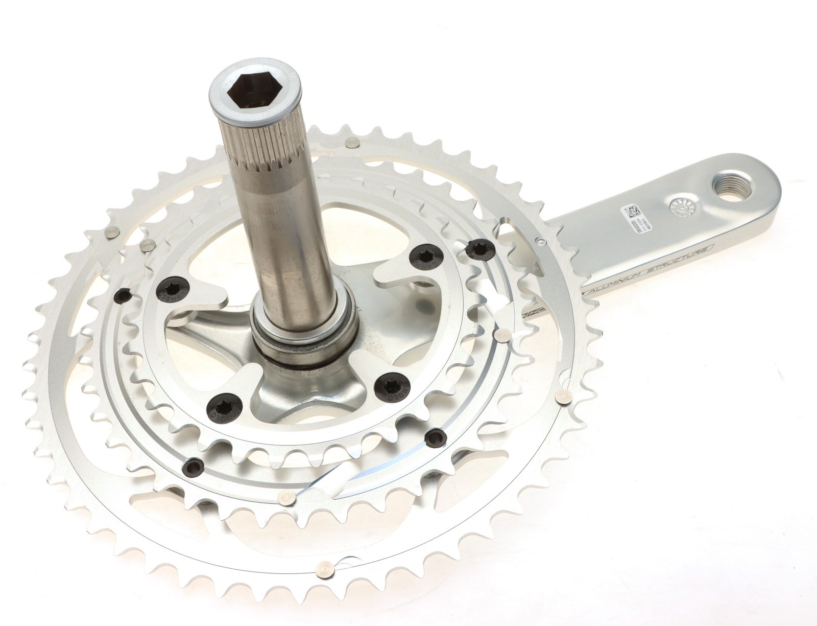 Campagnolo Veloce Crankset 50/39/30T TRIPLE Silver 172.5mm 10s Power-Torque NOS