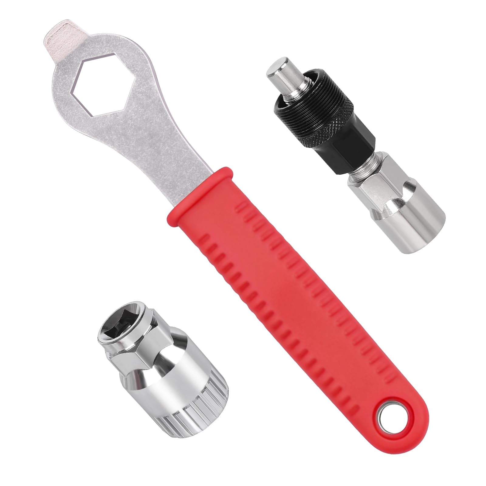 Red Bicycle Crank Puller and Bottom Bracket Removal Tool Set