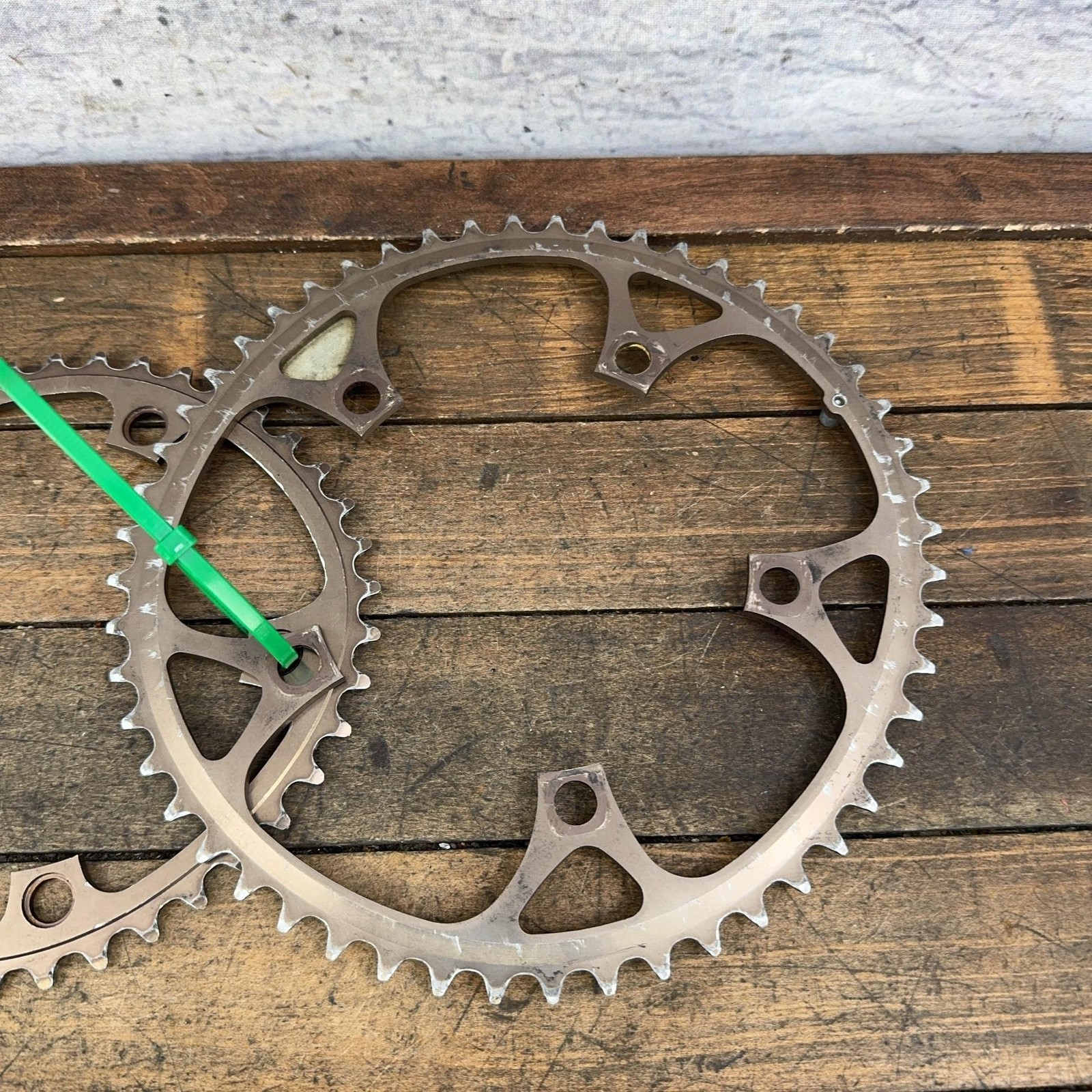 Vintage Shimano Biopace Chainring Set 42 Tooth 130 BCD 5 Arm Road Bike Oval 42t