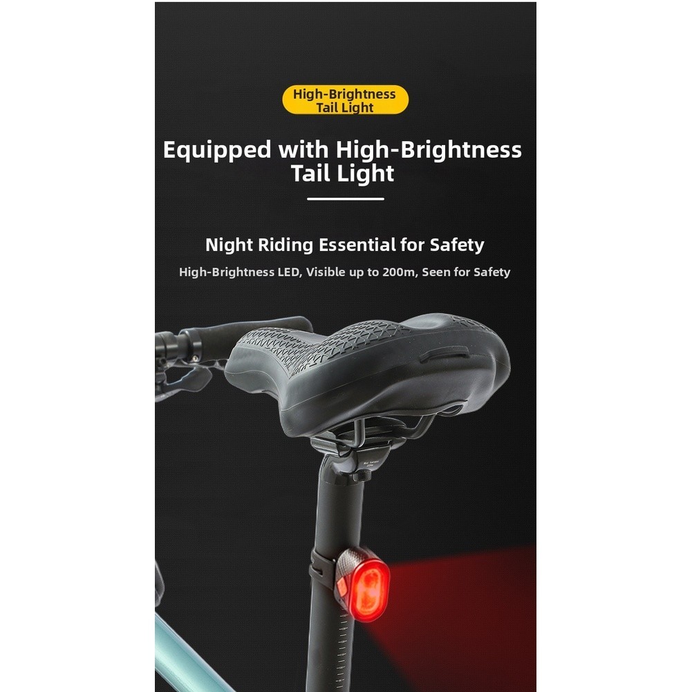 USB Rechargeable LED Bike Light Set with 200m Visibility For FOR Night Riding