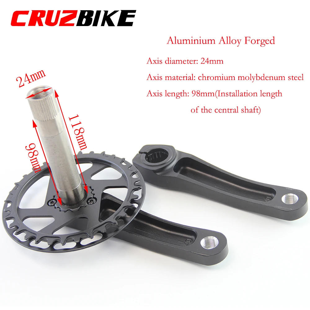 Kids Bicycle Cranksets 89/98/110/127/140/150mm Children MTB Crank Arms 25T-40T
