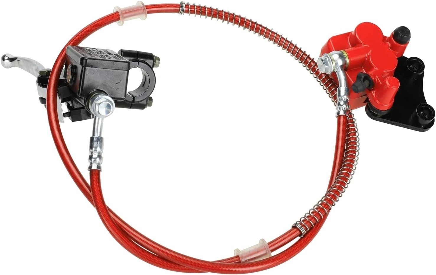 Durable Red Hydraulic Front Disc Brake Caliper Lever Line for 50-125cc Pit Bikes