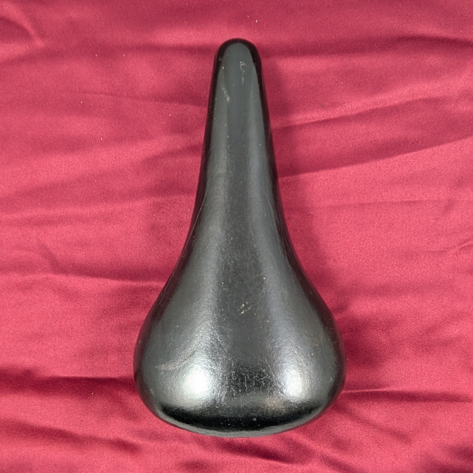 Unbranded Leather Bicycle Saddle Black 27x15cm SA29