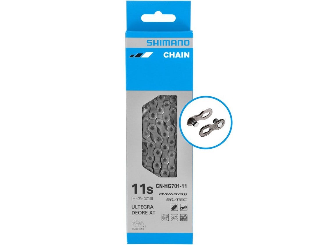 Shimano Ultegra Deore XT Sil-Tec 11 Speed Chain. E-bike Rated (CN-HG701-11)