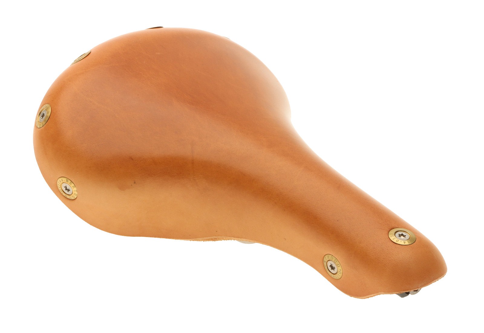 Gilles Berthoud Marie Blanque Saddle Steel Rails Hard Leather Natural NEW NOS