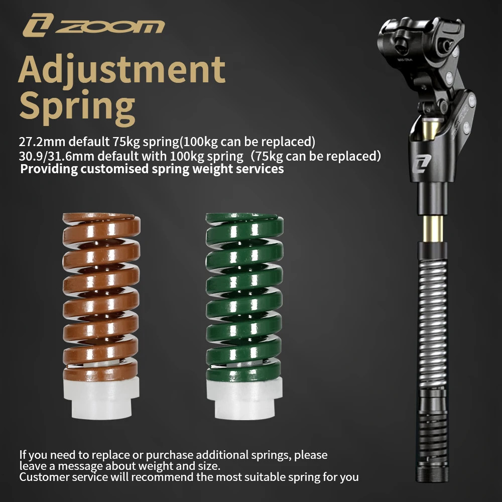 ZOOM MTB Suspension Seatpost 27.2/30.9/31.6mm Shock Absorber Bike Seat Post