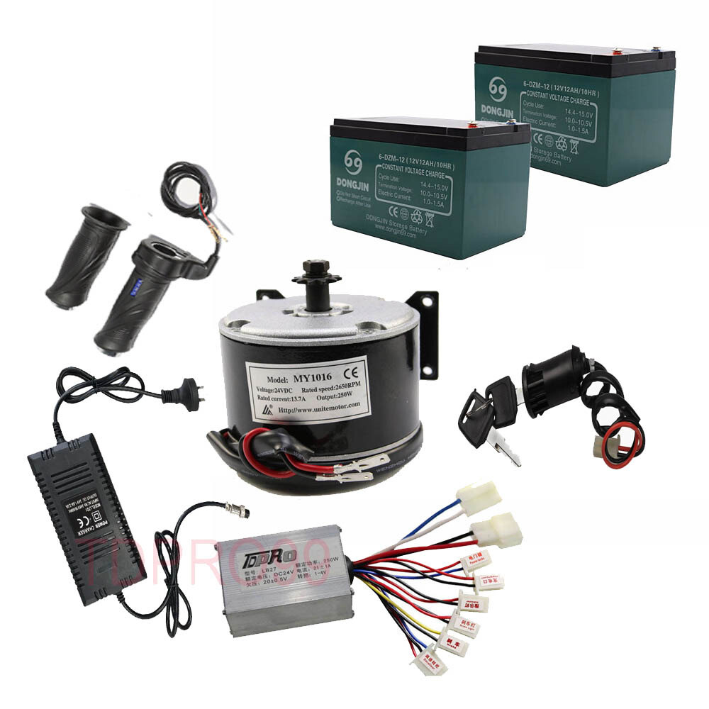 24V 250W Brush Motor Controller Battery Charger for Electric Bike Scooter Razor