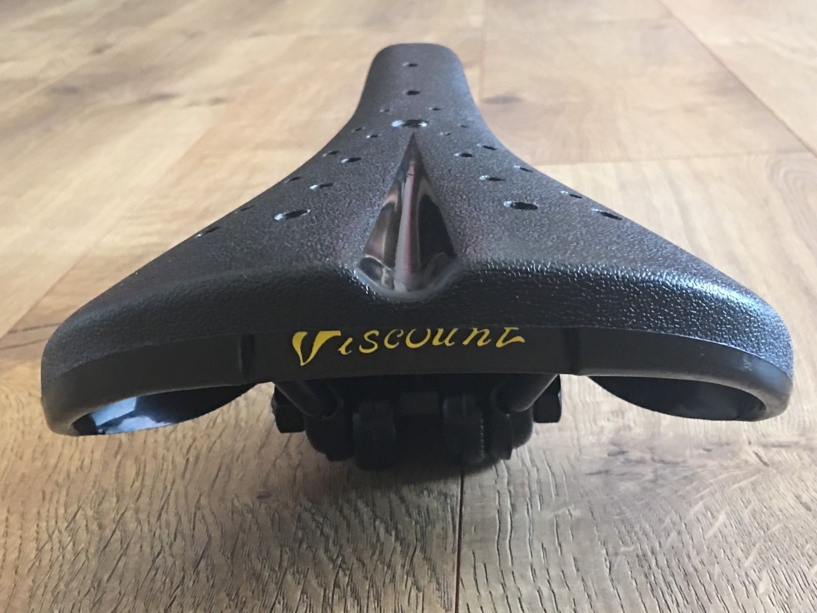 NEW BLACK Viscount Dominator BMX Bicycle Seat- Old School Hard Shell saddle