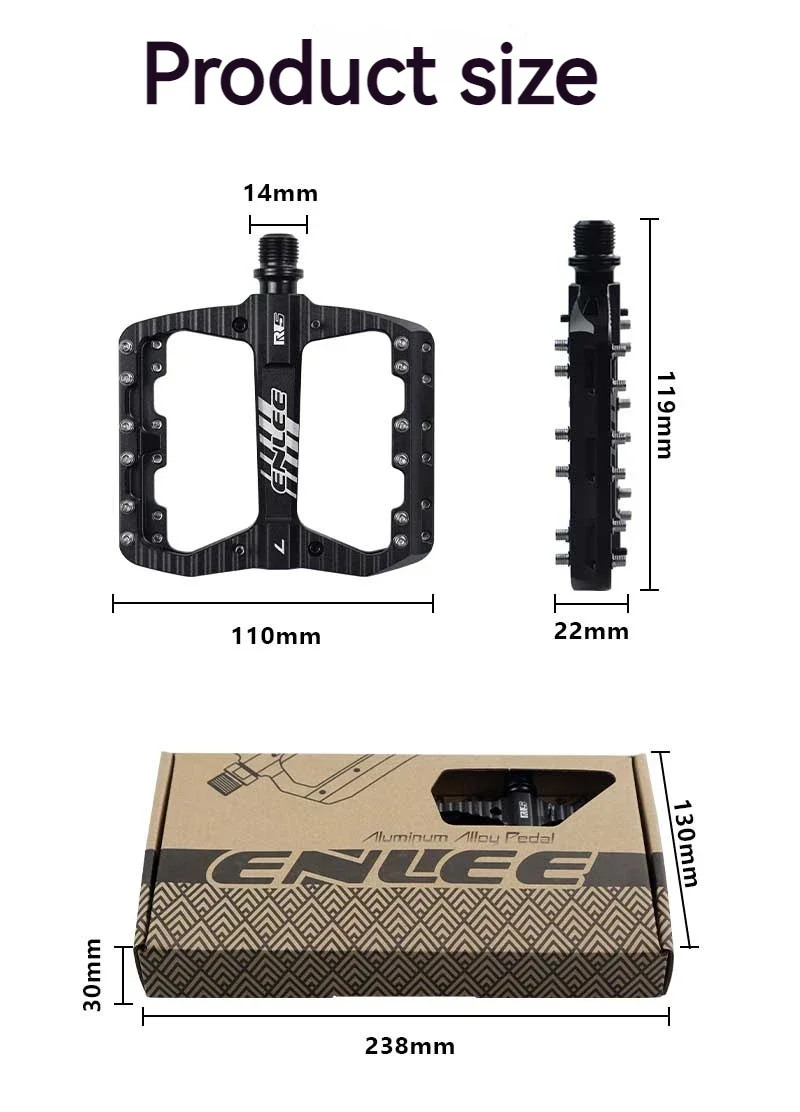 MTB Road Bike Platform Pedals DU Sealed Bearing Anti-slip Pedal Accessories