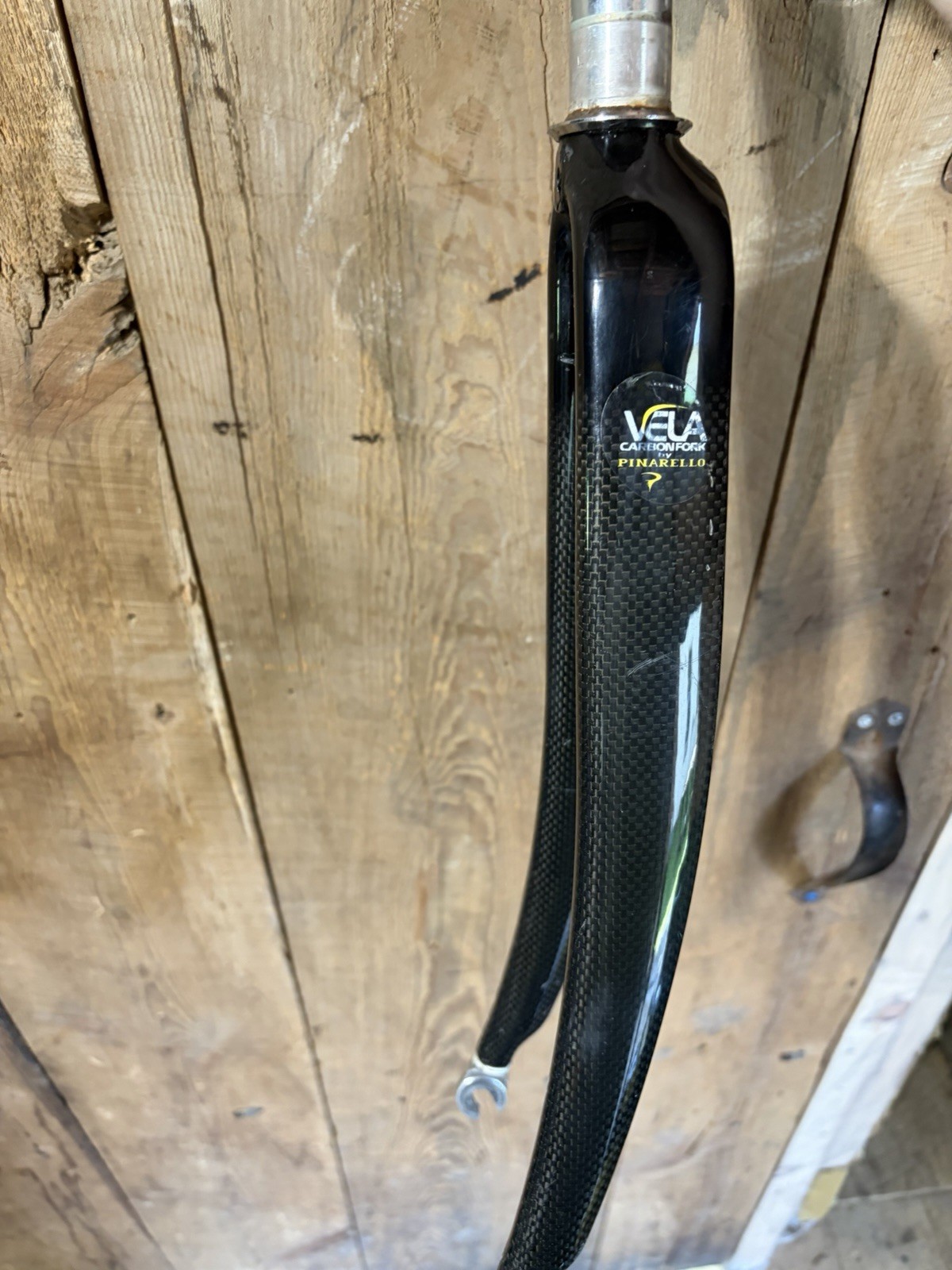 Pinarello VELA Carbon Fiber Rigid Road Bike Fork 700C 1in Threadless black
