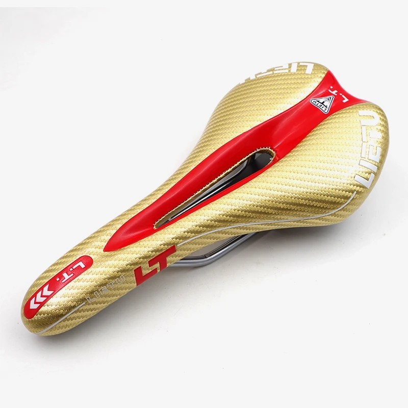 MTB Road Bike Carbon Leather Saddle Cycling Seat Front Cushion Bike Saddle