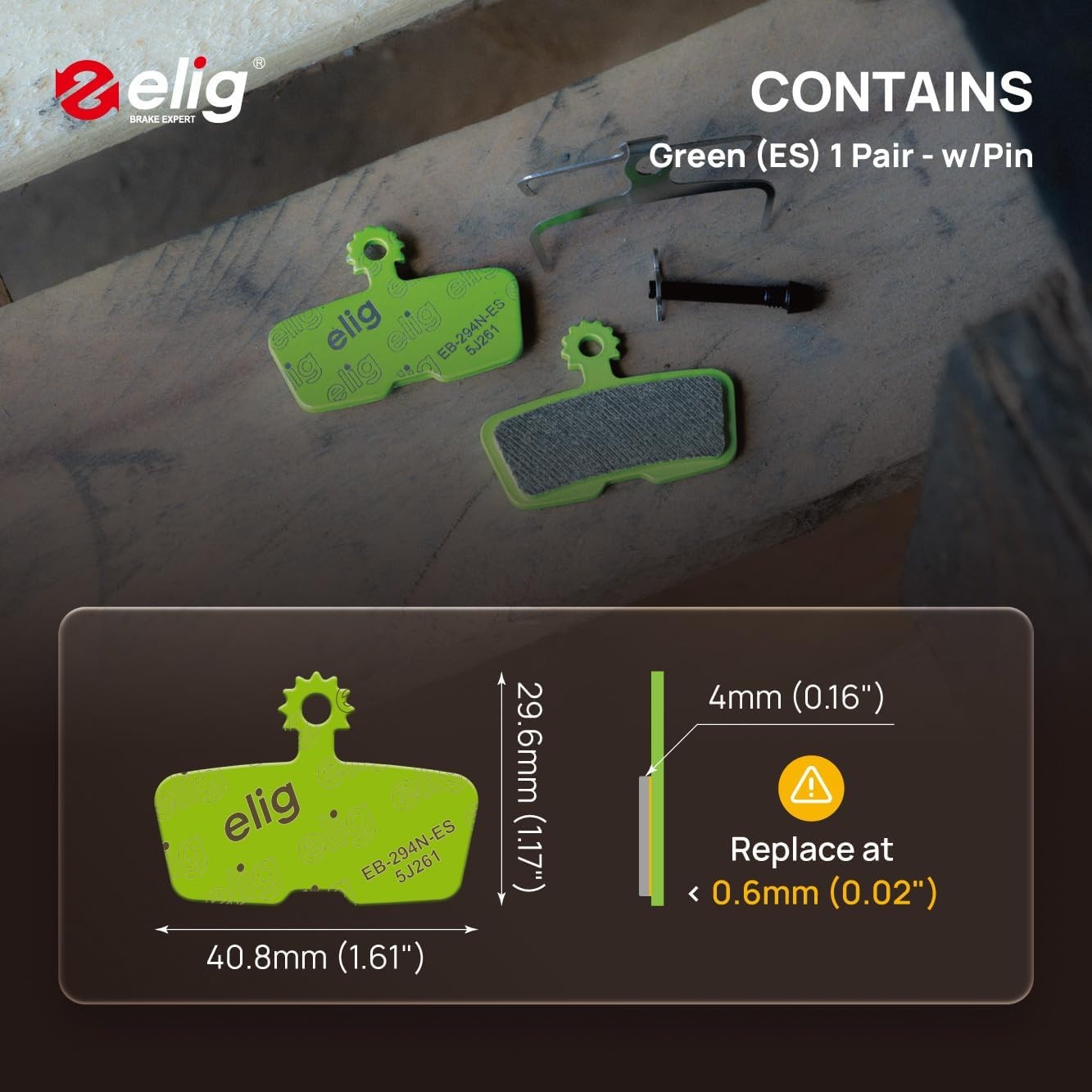 ELIG Bike Disc Brake Pads for Avid Sram Code 2011+, Code R (B1), Code RS (A1), C