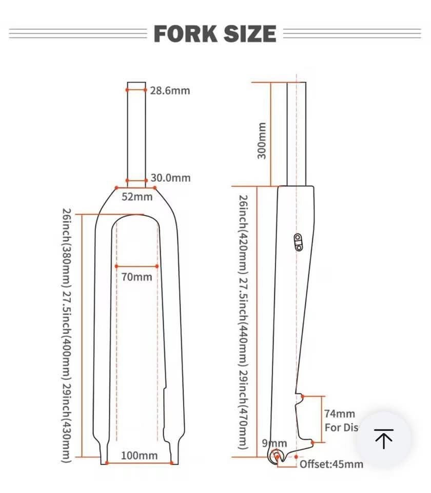 TOSEEK carbon fork 29 inch
