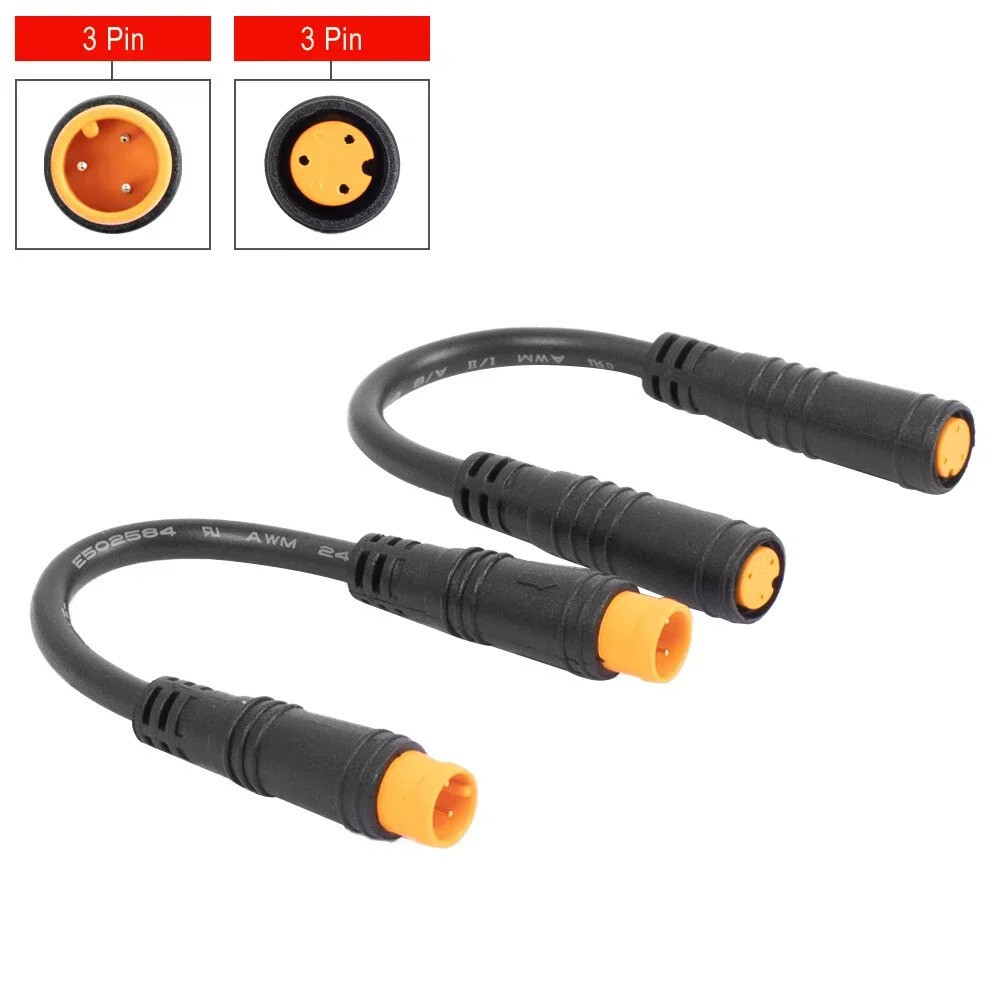 E-bike Extension Cable 3pin Female/Male to Female/Male for Throttle/Brake cable