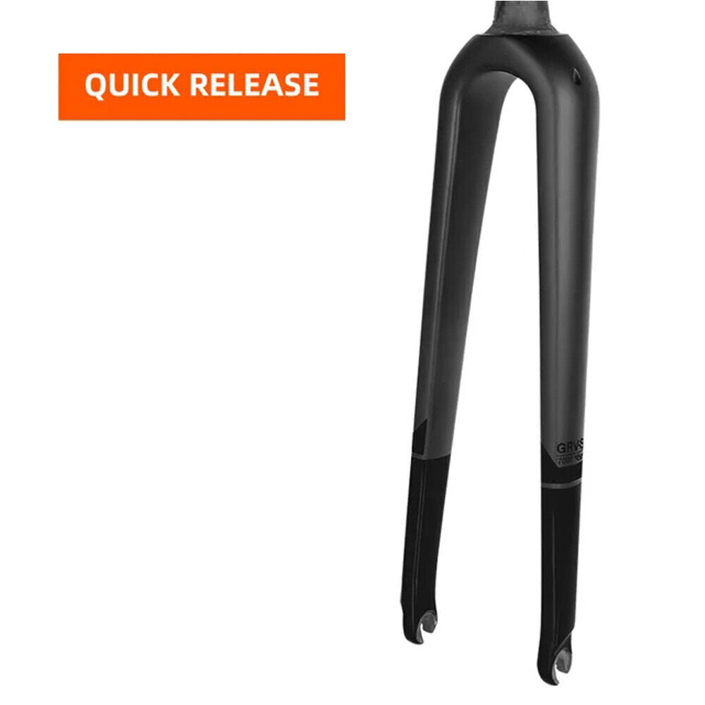 TOSEEK 700C Carbon Fiber Gravel Road Bike Fork Disc Brake QR/Thru Axle 100*12mm