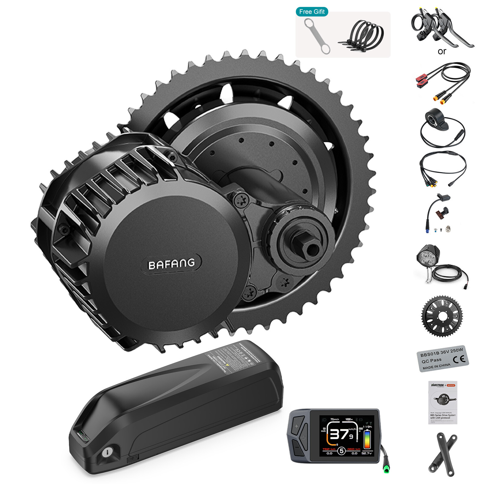 Bafang BBS-HD 48V 1000W Electric Bike Mid Drive Motor Kit Conversion Motor Kit