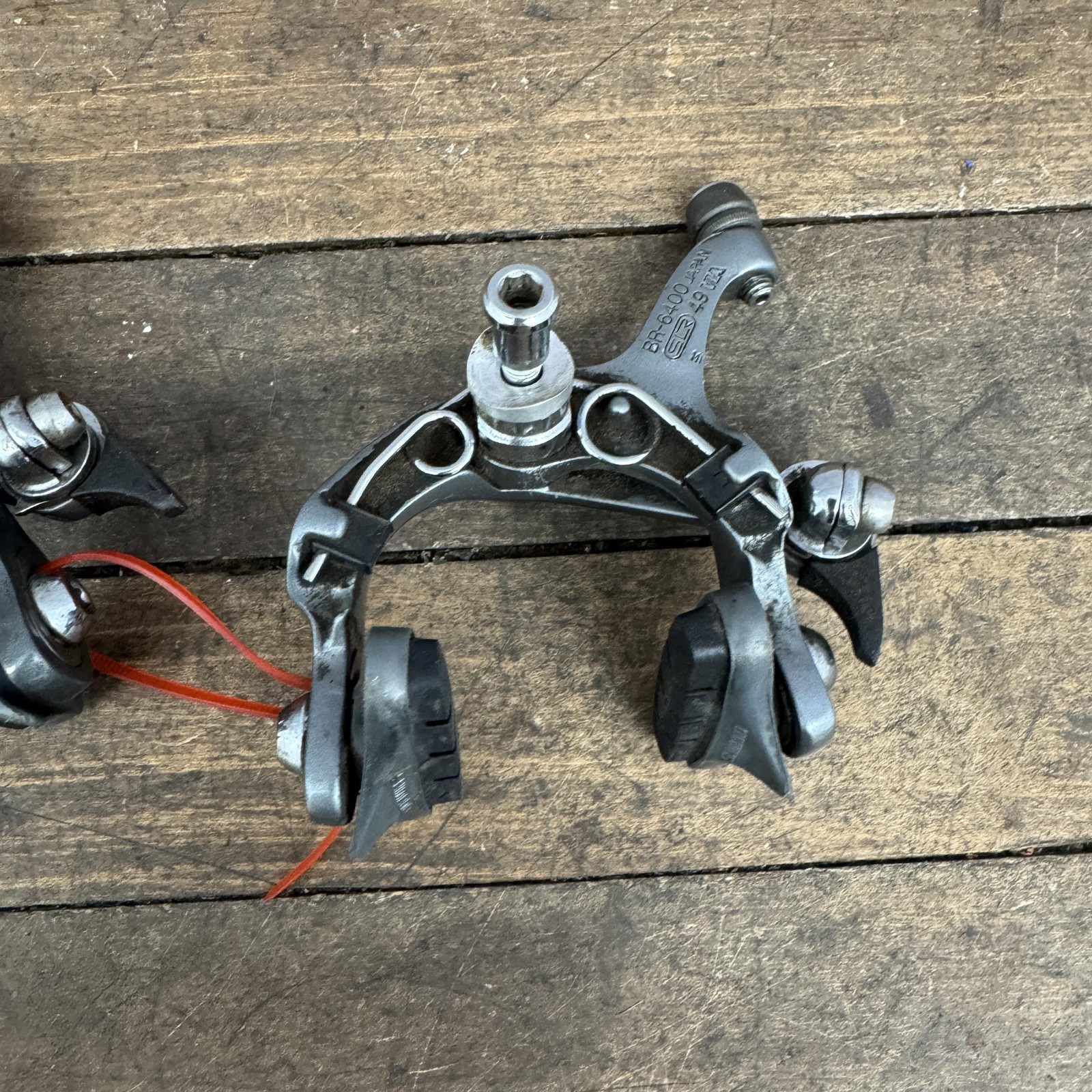 Vintage Shimano 600 BR-6400 Caliper Brake Set Gray Road F/R Japan Single Pivot