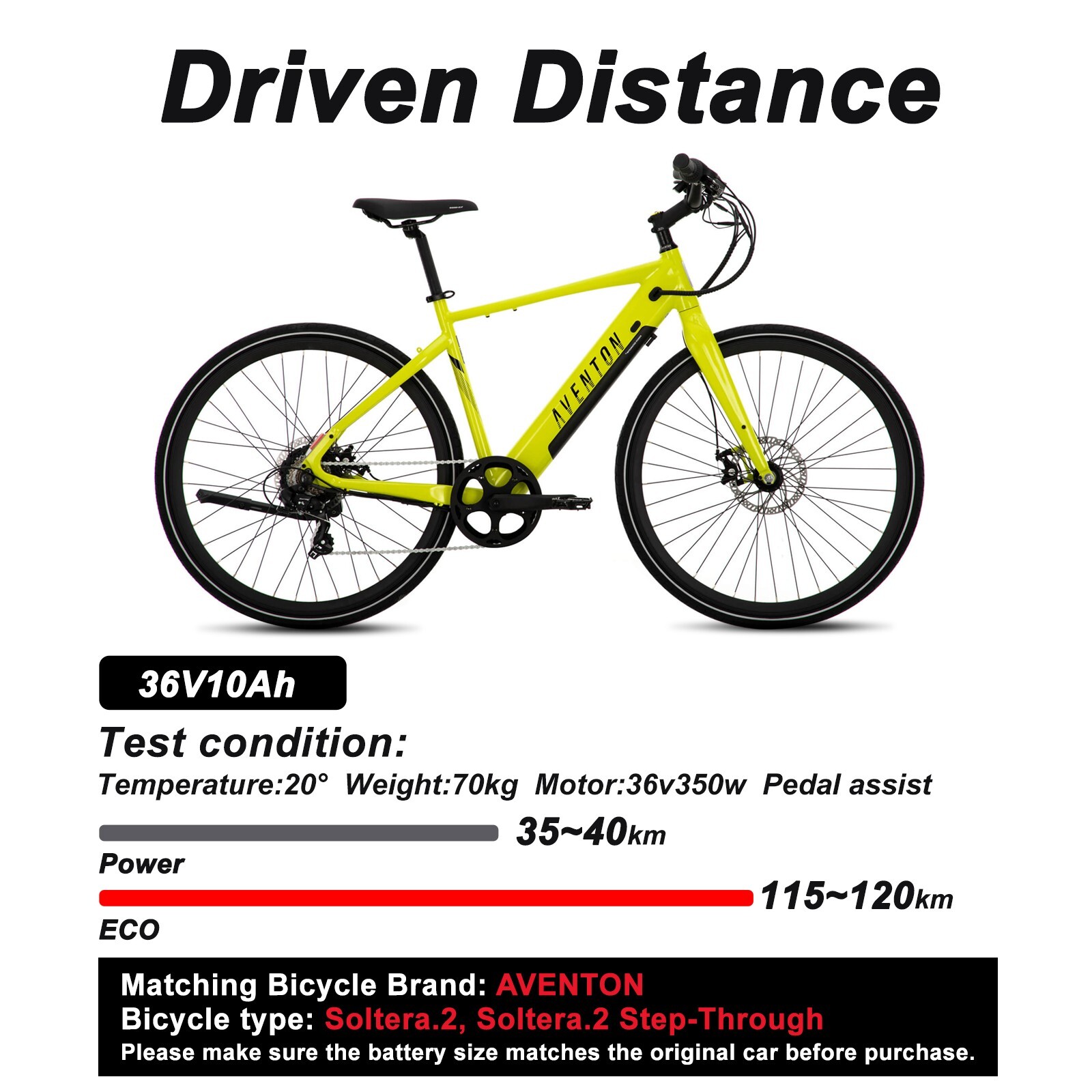 Aventon Battery 36V 10Ah for Soltera.2 and Soltera.2 Step-Through Ebike Battery