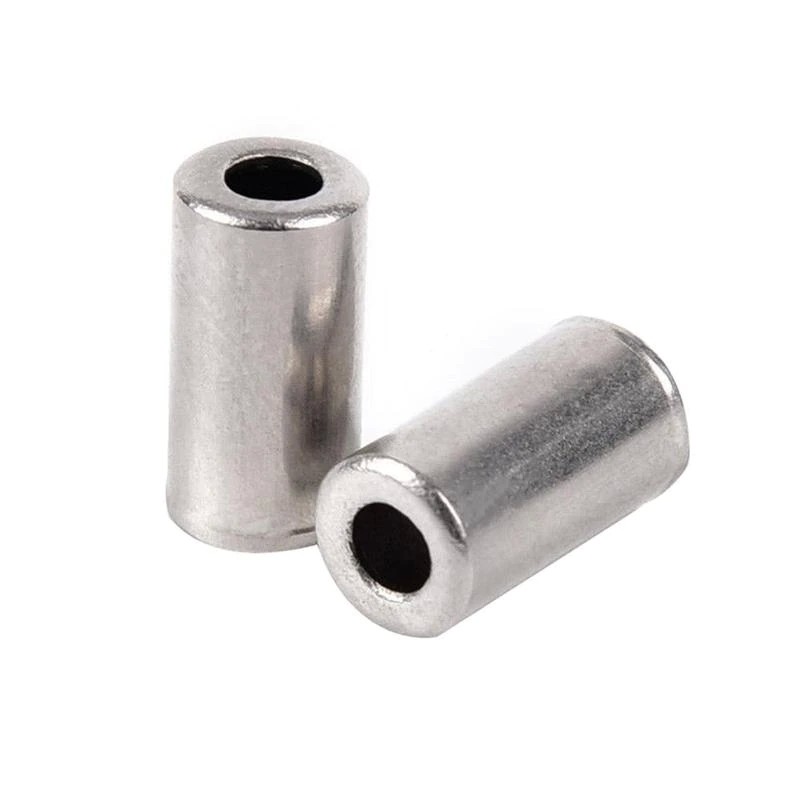 100x Cable End Cap Bike Brake Shifter Sleeve Crimps Ferrules Guide Aluminum 5mm