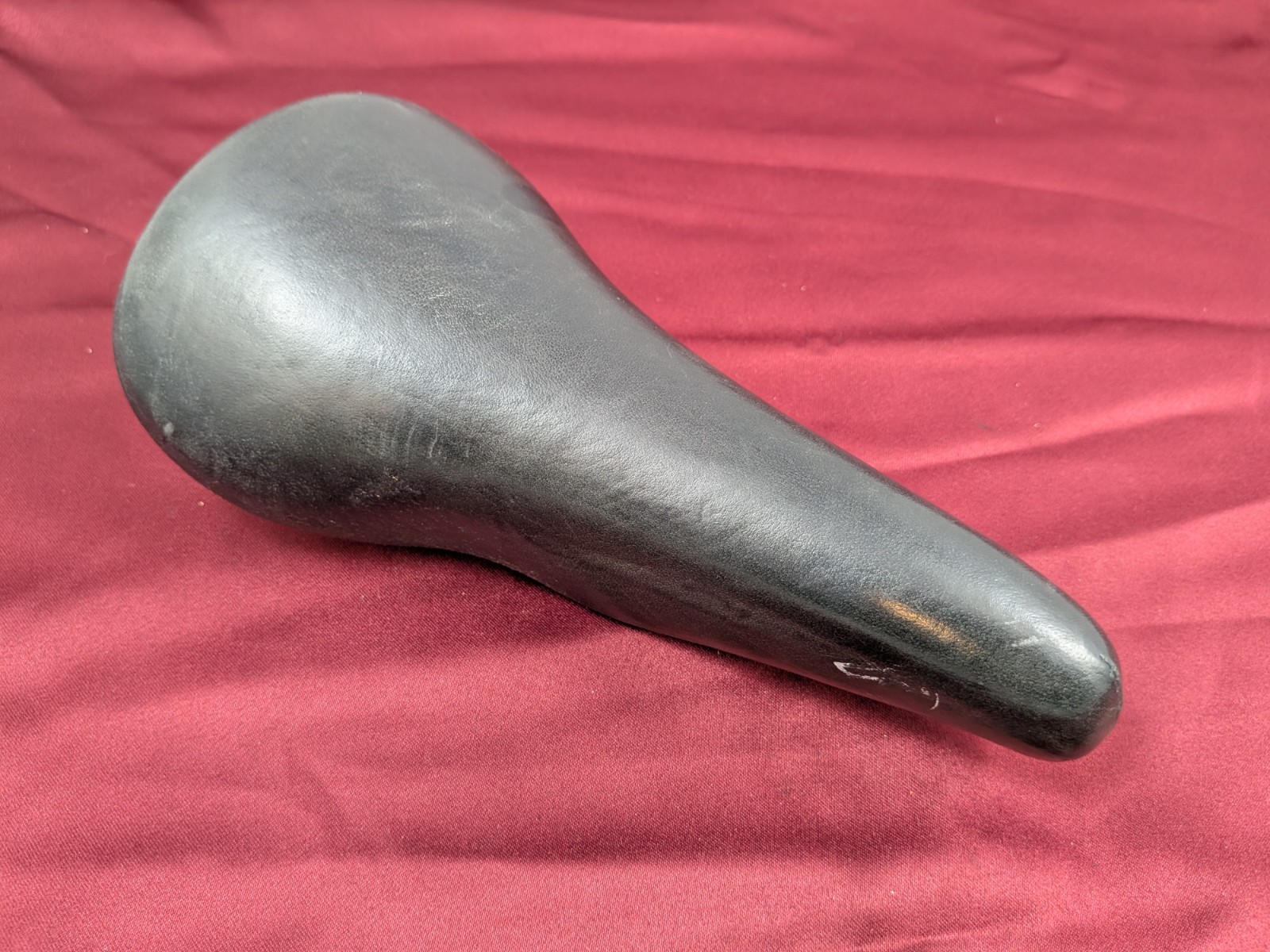 Vintage Cinelli Unicanitor Leather Saddle Black 27x15cm Road Bike Track SA22