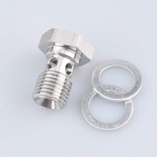 M14 x 1.5 Banjo Bolt, 22mm UHL, Stainless Steel, 4 Holes