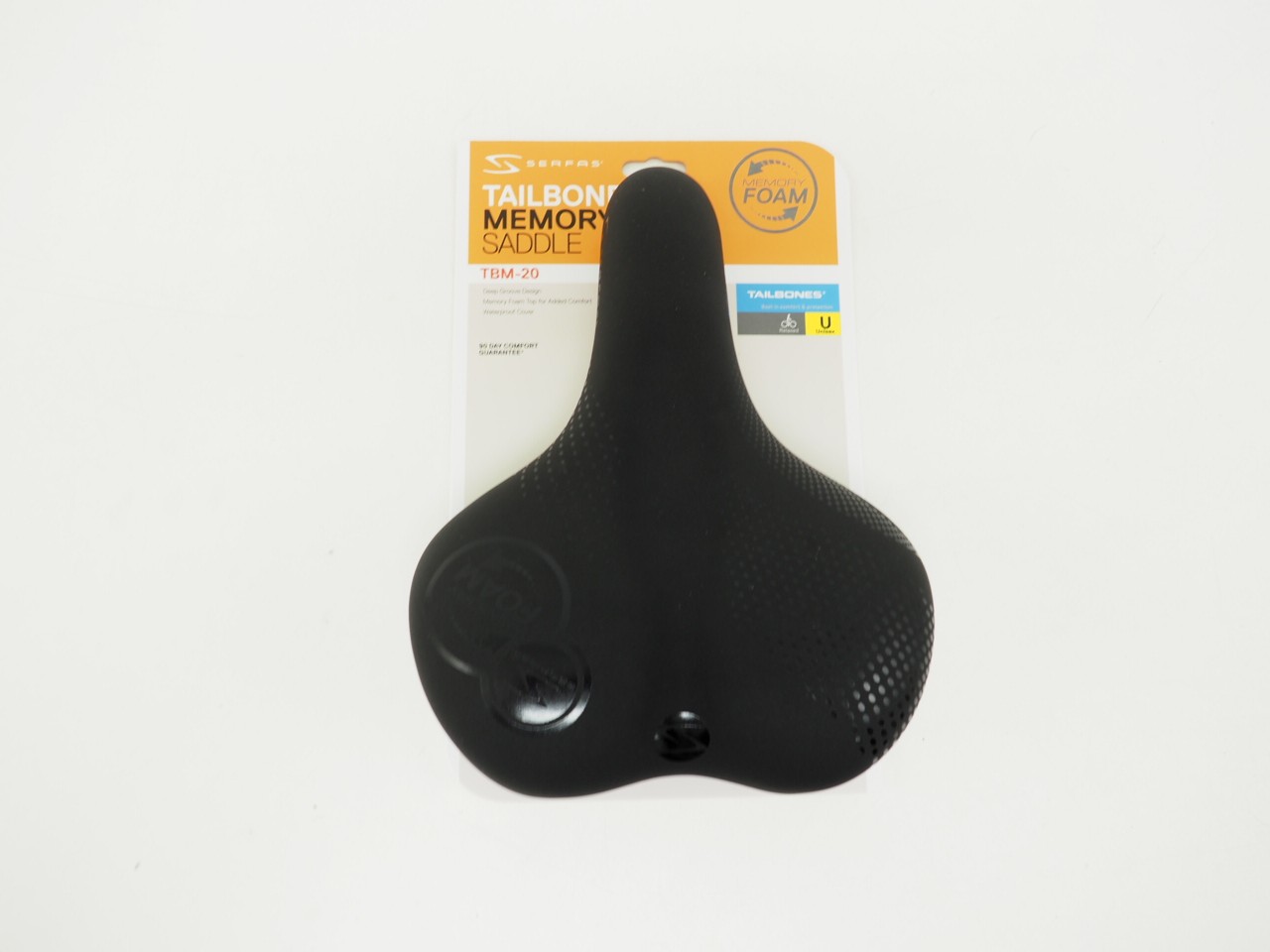 NEW! Serfas TBM-20 Tailbones Memory Foam 198mm Bicycle Saddle Black