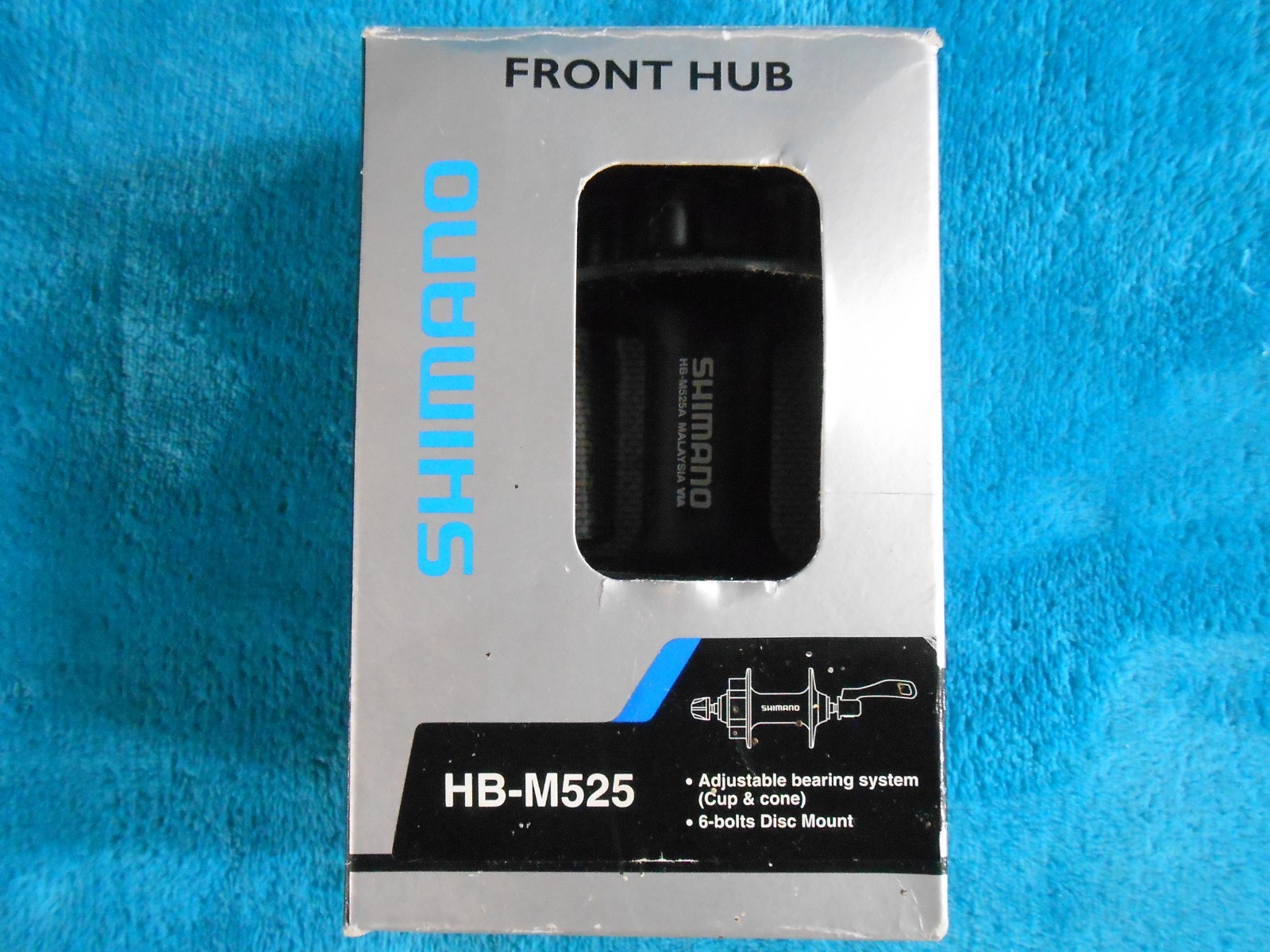 Shimano HB-M525A Front Hub 6 Bolt 9x100mm Quick Release 36h Retro MTB XC New