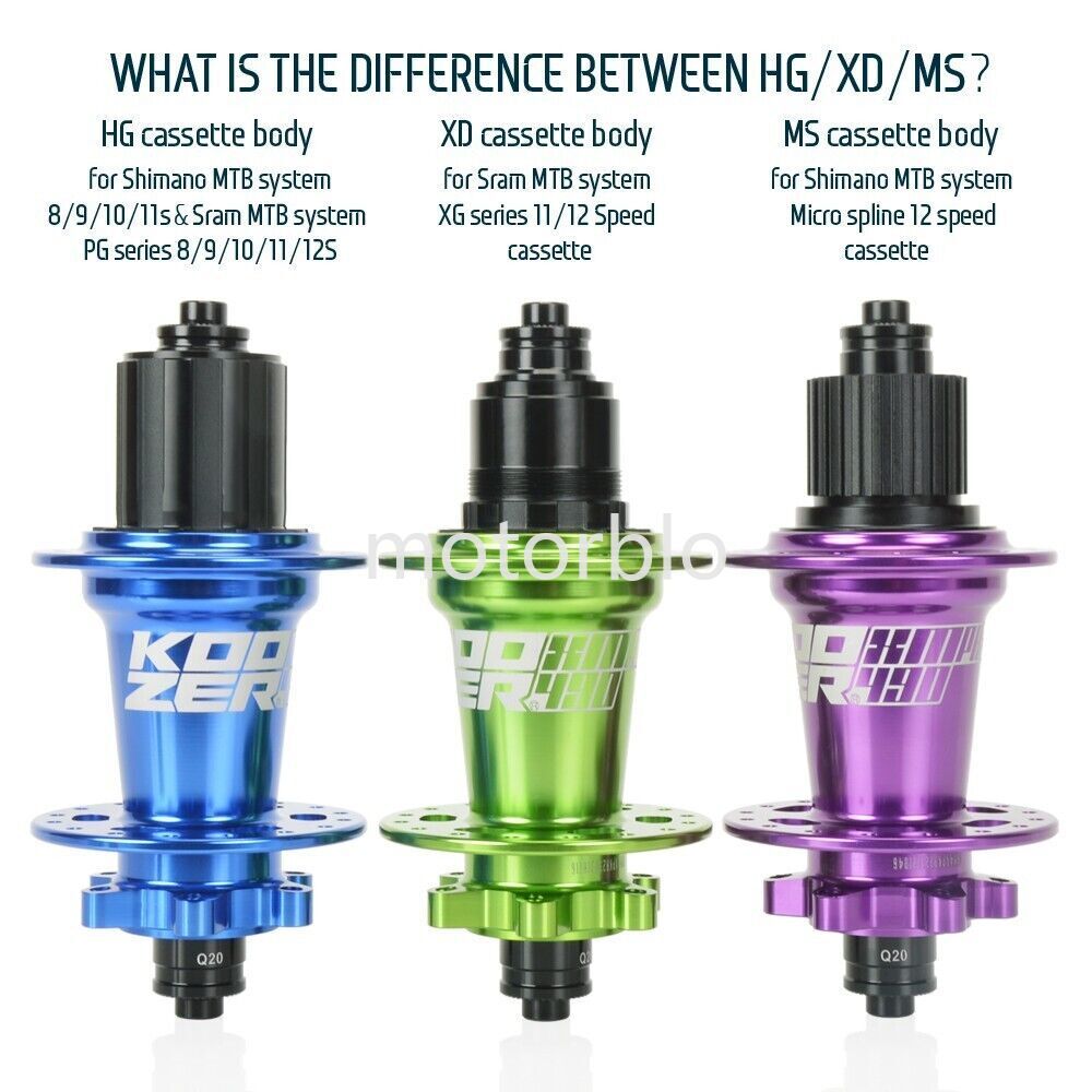 23 KOOZER XM490 Pro MTB Hub Set 32H 72HD 6-Bolts QR Disc Brake HG for 8-11S