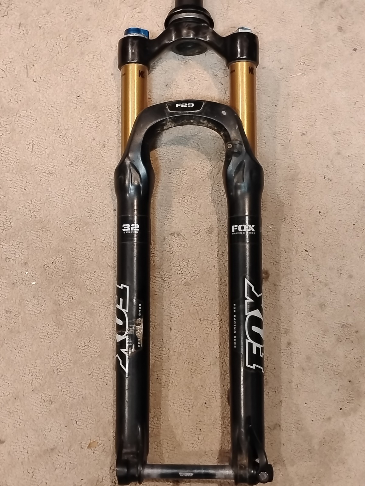 Fox 32 F29 Factory Kashima RLC G2 Fork 29” Tapered Disc 190mm Steerer Thru Axle