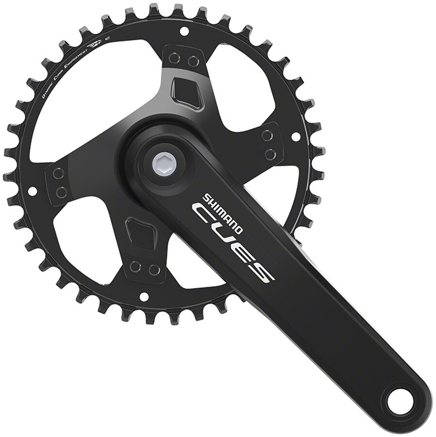 Shimano CUES FC-U4000-1 Crankset – 170mm, 9/10/11-Speed, 40t, Riveted, Square Ta