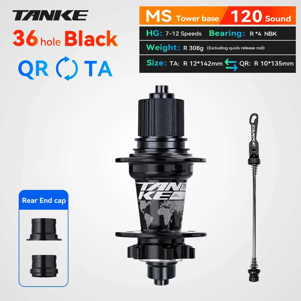 120 Click Hub 6 Bearing MTB Hub Front Rear 28 32 36 Holes Disc Brake Mountain Bi