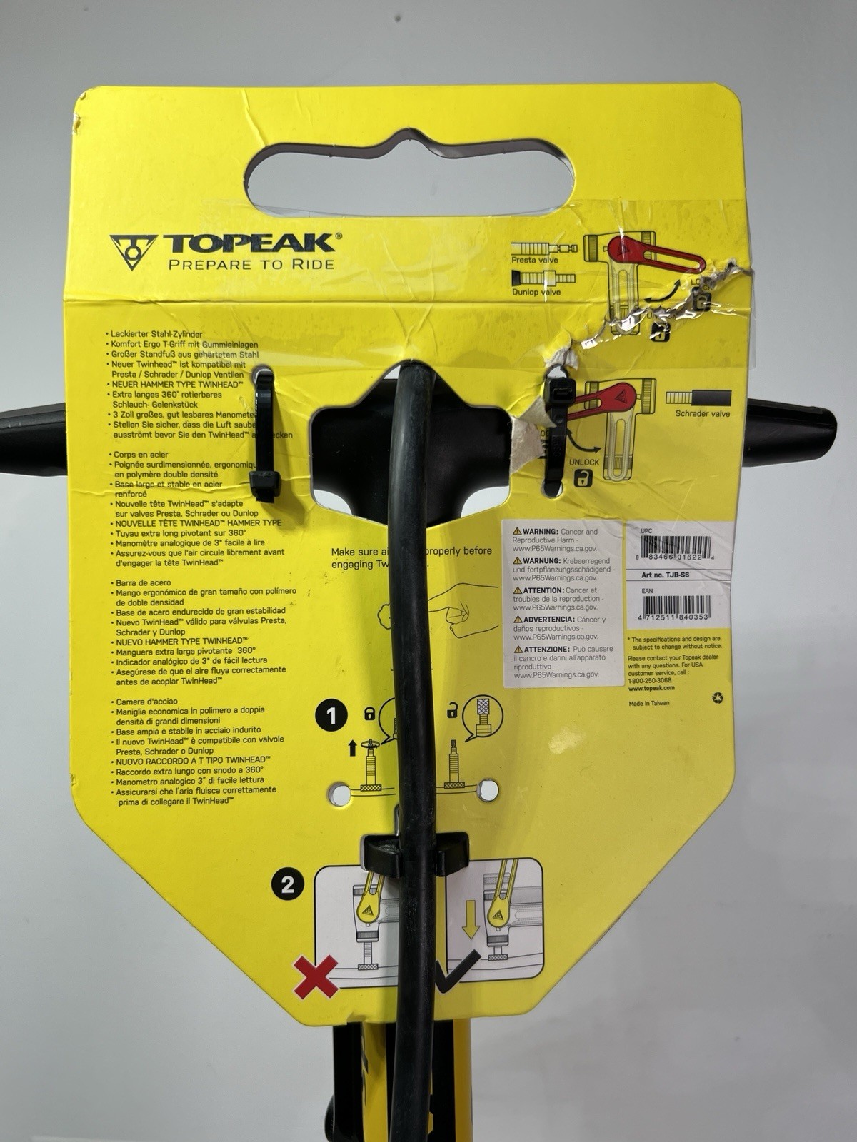 TOPEAK JOEBLOW SPORT III Bicycle/ Sports Pump With Built In Air Gauge