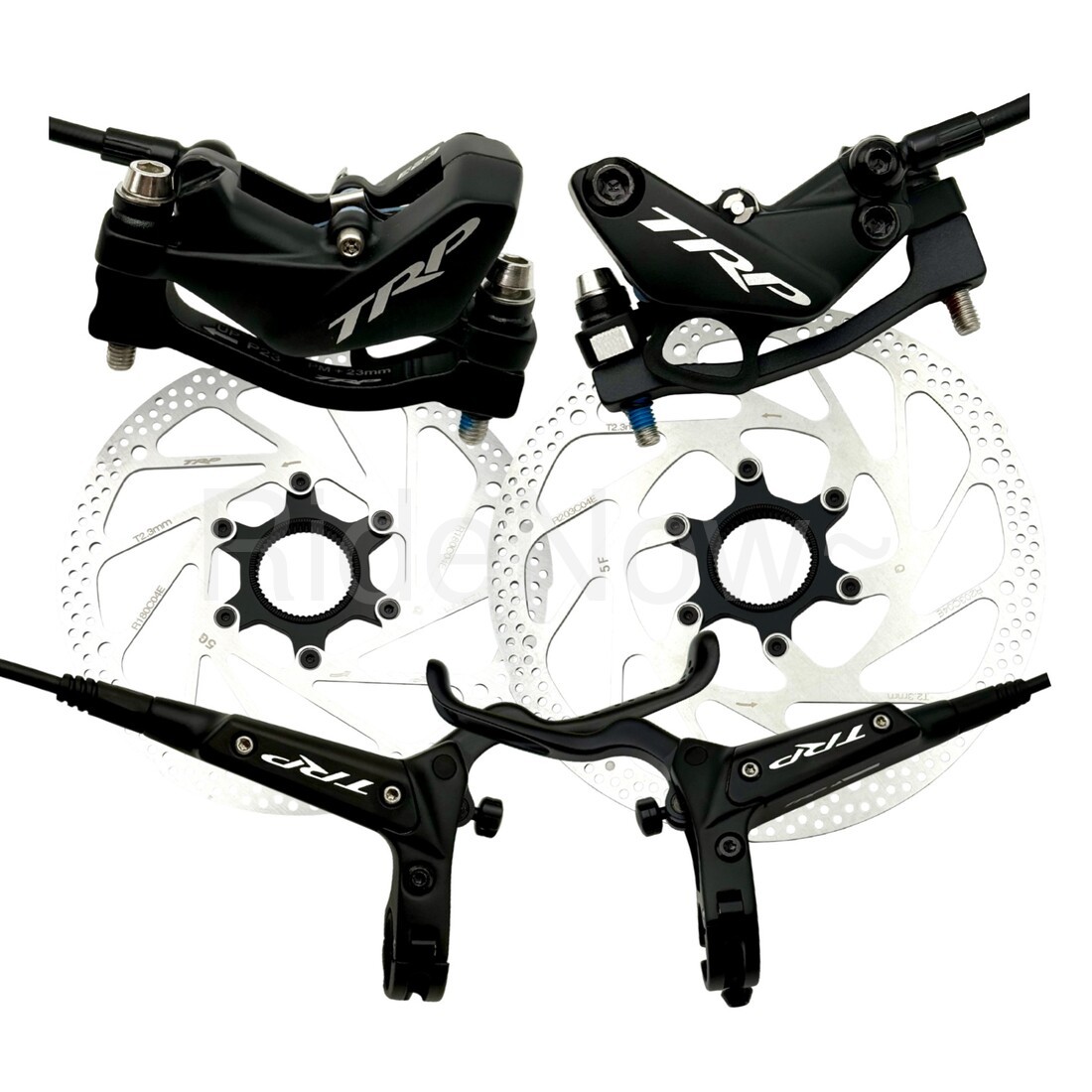 TRP DH-R EVO Hydraulic Disc BrakeSet 4-Piston Black Front+Rear w/Rotors 900/1650