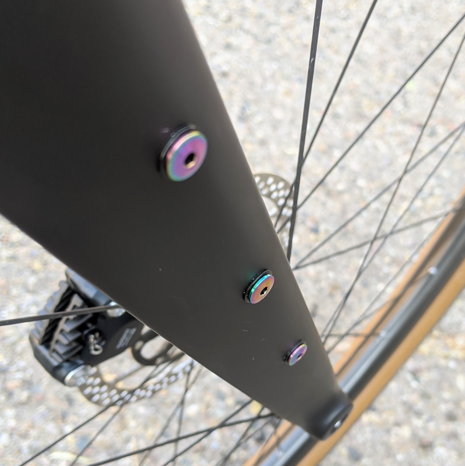 Burnt BLUE Ultra-Low Profile Superlight Titanium Bottle Cage Bolts by Terske