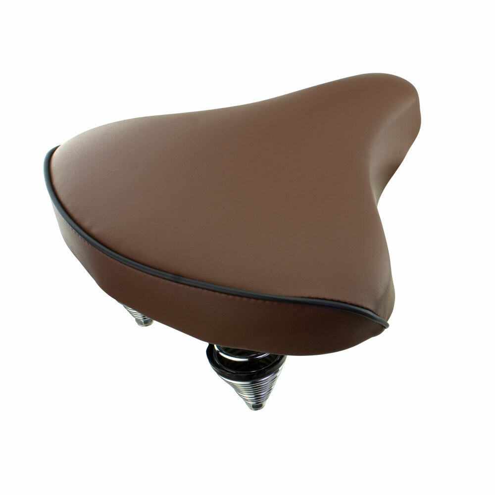 NEW! Standard Vinyl Beach Cruiser Large Saddle Bicycle Seat 209 Bike Seat Brown