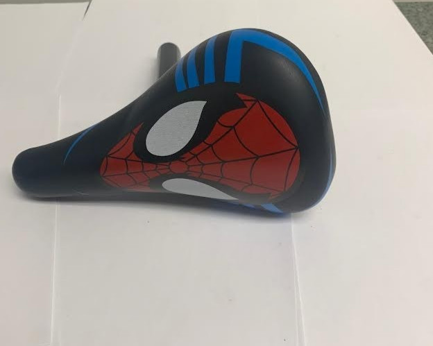 Spiderman Kids Bike Saddle with 25.4 Seatpost and Saddle Clamp
