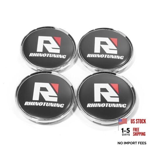 RT 4PCS 63 mm / 57.3 mm Wheel Center Caps for RAM 1500 Durango Dakota Chrome