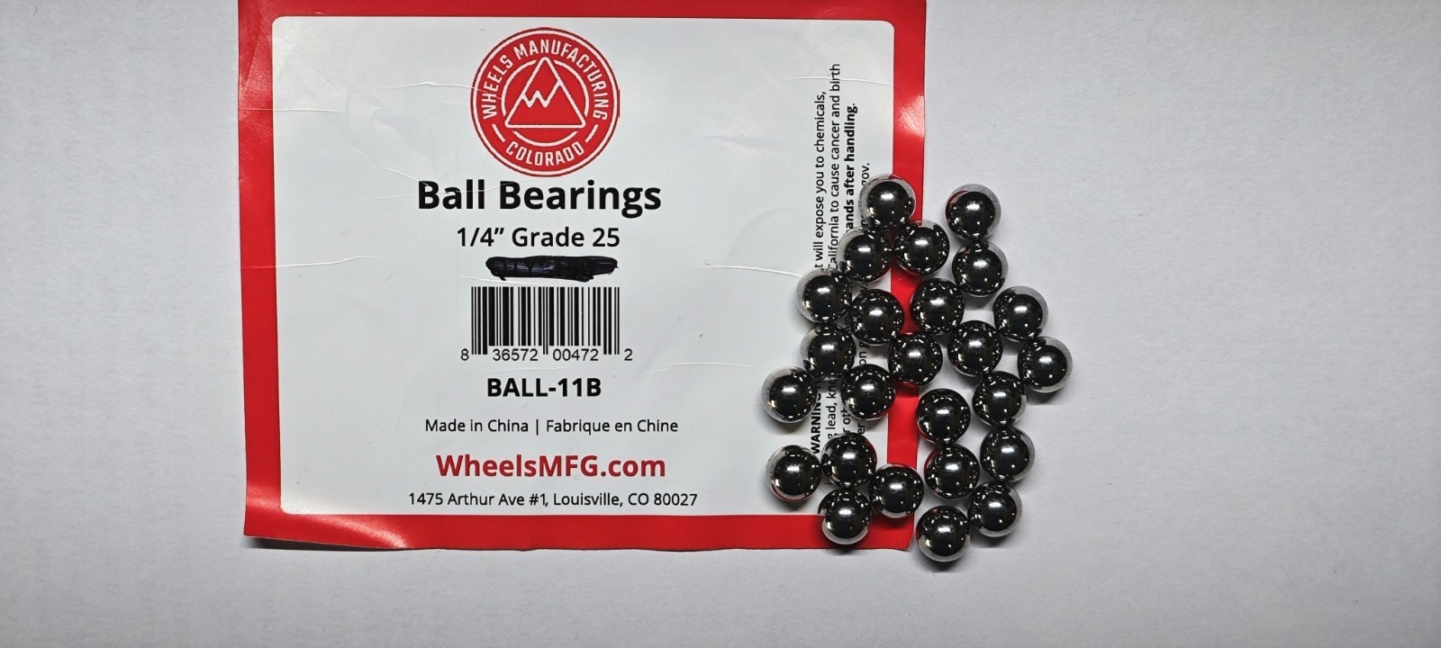 Wheels Manufacturing Grade 25 Loose Ball Bearings 1/4″ & 3/16″ — Bicycle Hub/BB