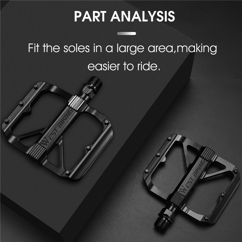 Bicycle Flat Pedals Ultralight Aluminum DU Bearing MTB Bike Pedals Cycling Pedal