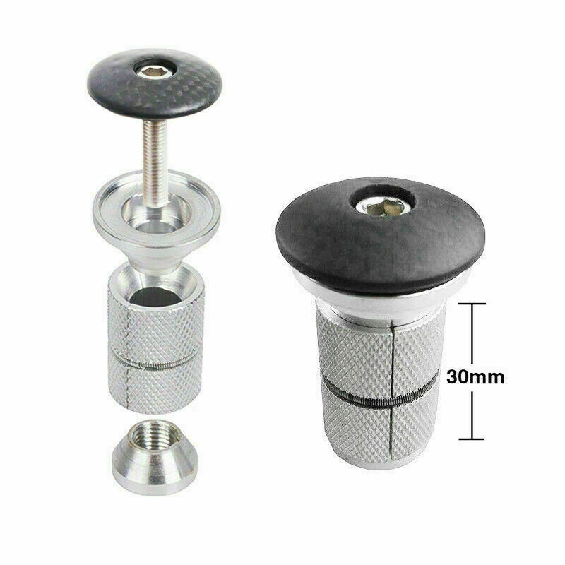 TOOK Carbon Fiber Top Cap Mountain Road Bike Aluminum Expander Stem Fork 1-1/8″
